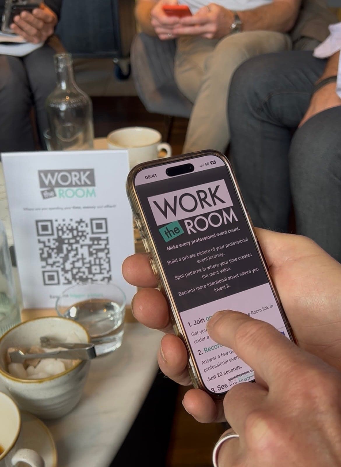 Work the Room being used at a professional event